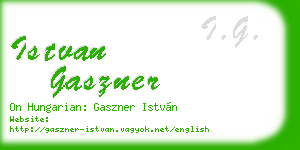 istvan gaszner business card